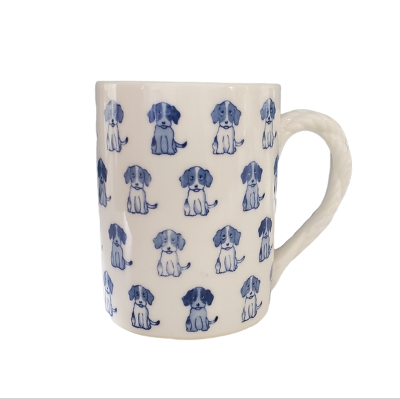 Puppy Dog Mug Blue and White - Picture 2 of 5